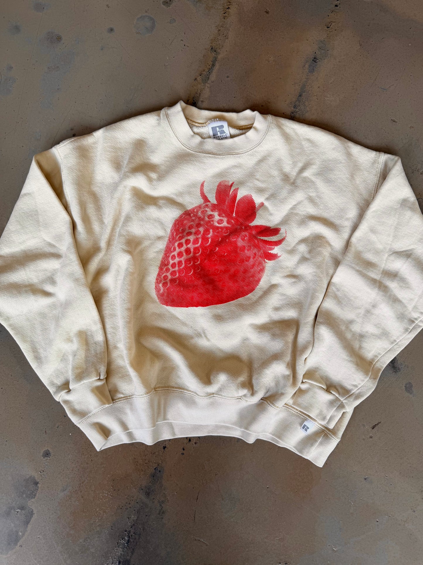(Women’s S) Yellow Strawberry Sweatshirt
