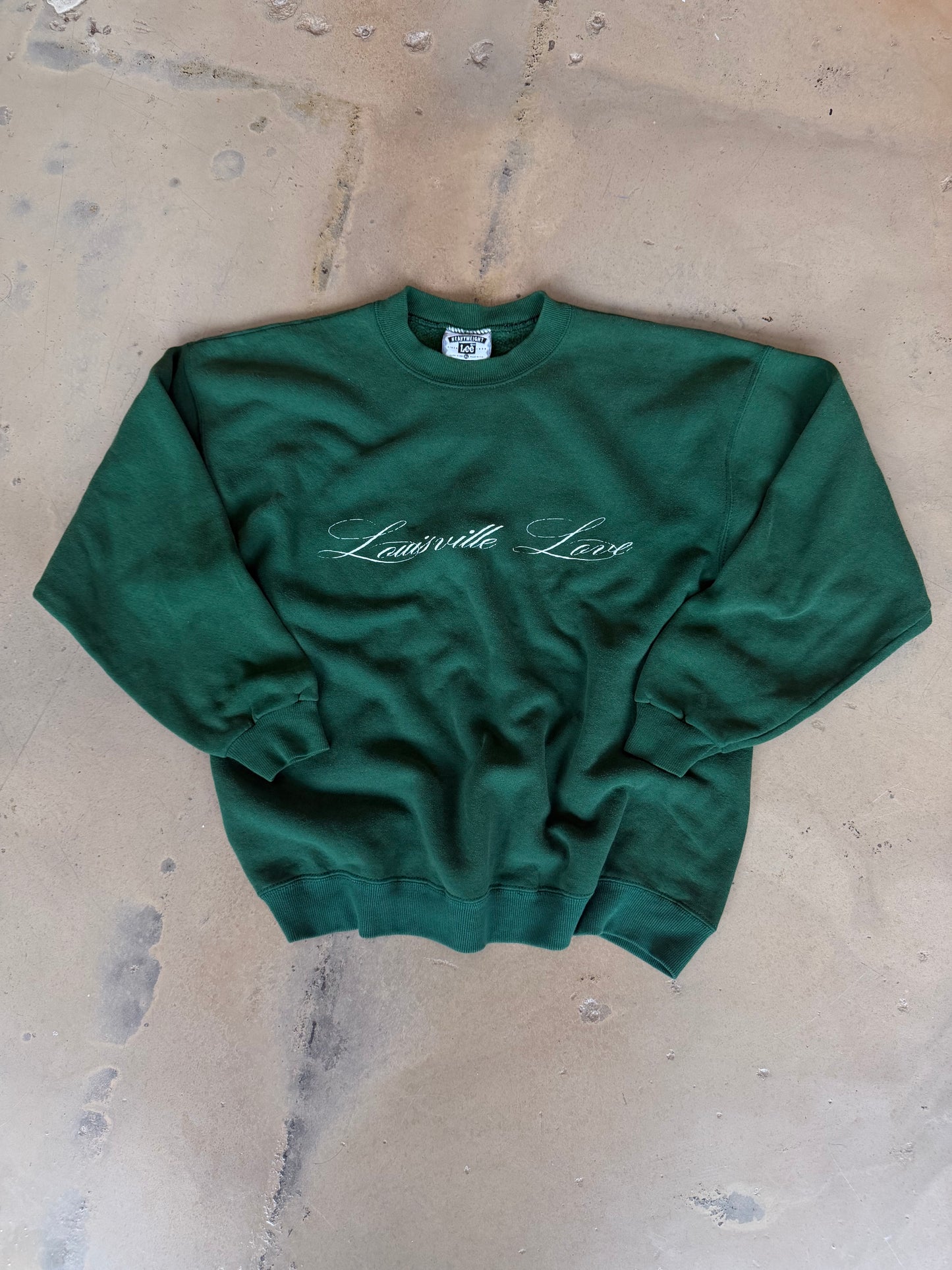 (L/XL) Green Script Sweatshirt