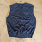 (L/XL) Embroidered Navy Sweater Vest