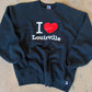 (XL) I Love Lou Black Sweatshirt