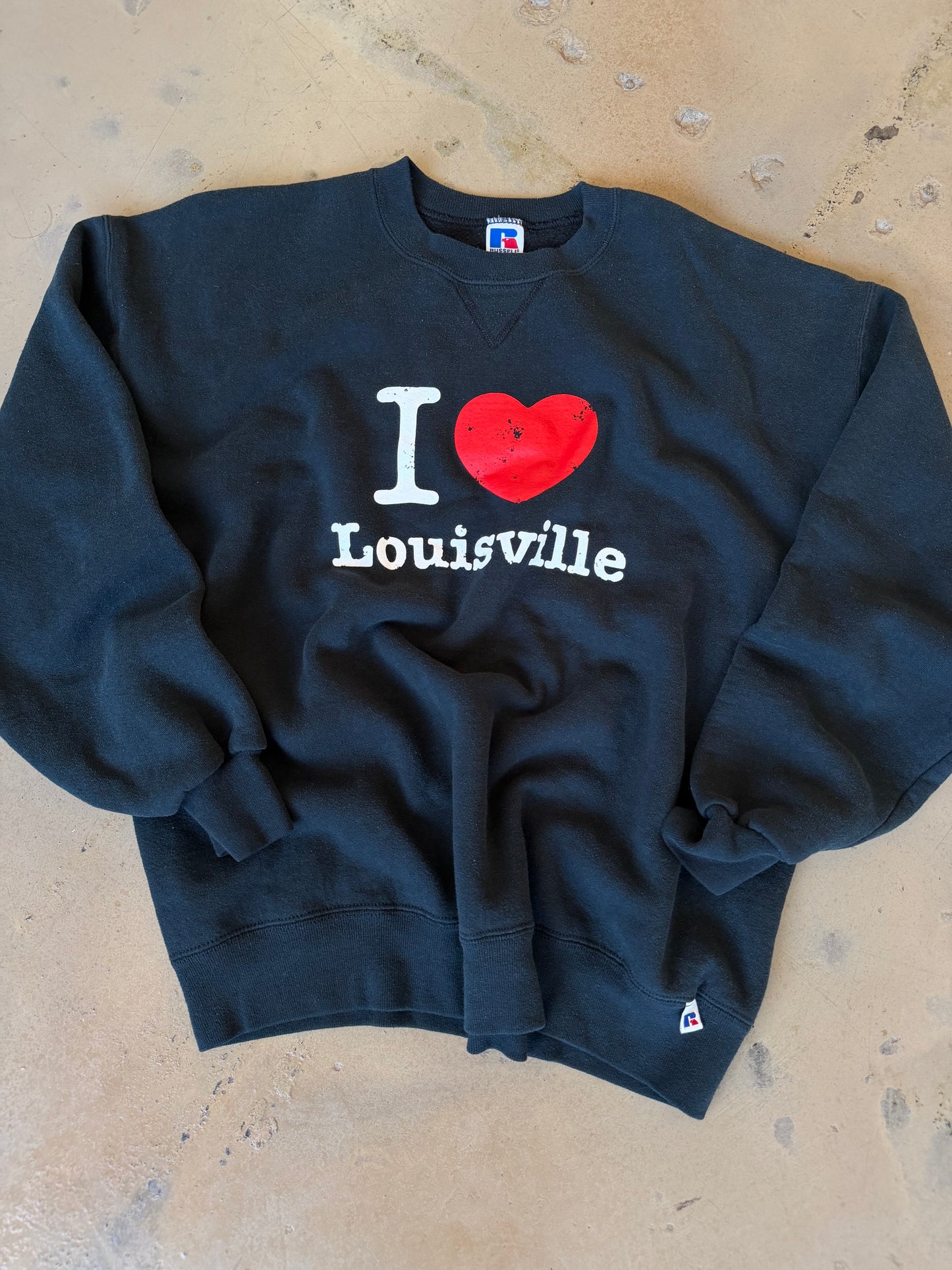 (XL) I Love Lou Black Sweatshirt