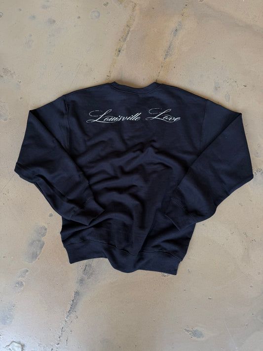 (M) Black Script Sweatshirt