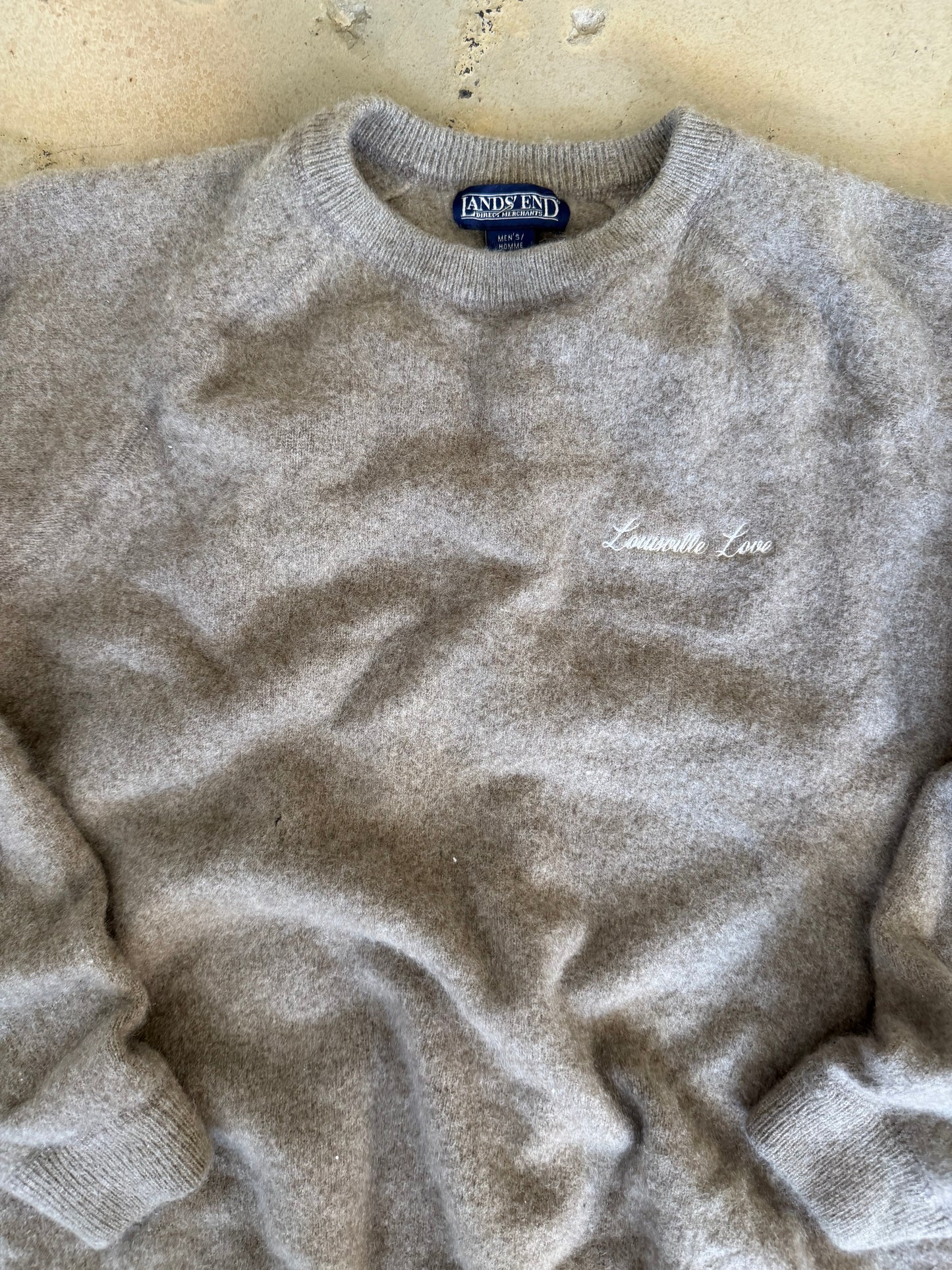 (S) Taupe Embroidered Sweater