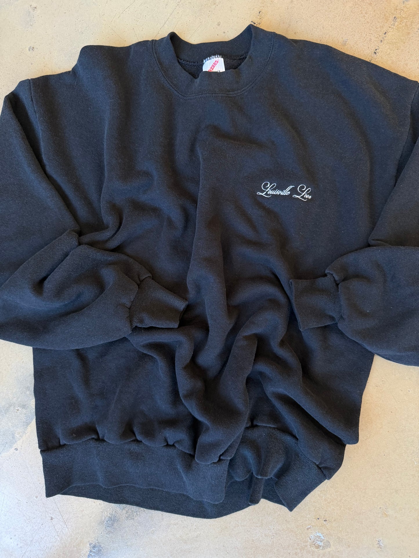 (L) Script Black Sweatshirt