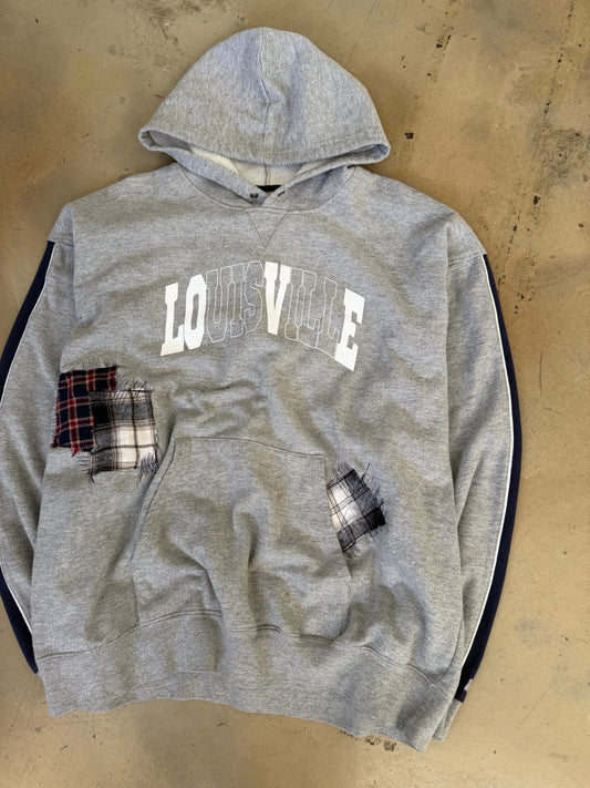 (XL) OG Classic Grey Patchwork Hoodie