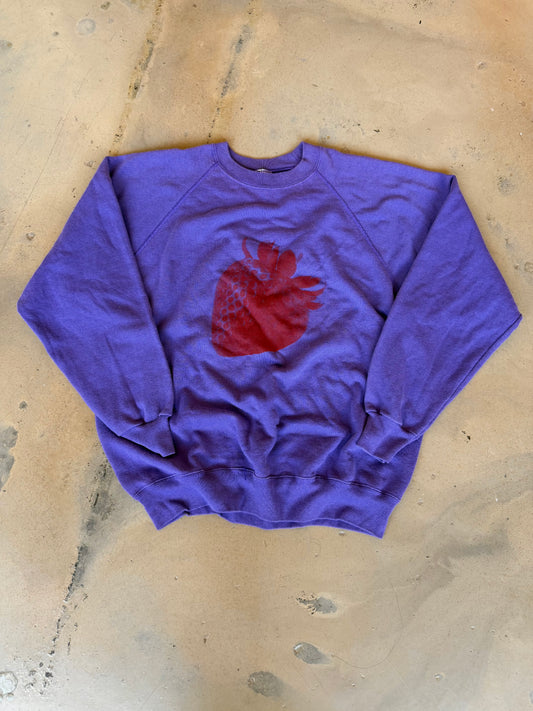 (L/XL) Purple Strawberry Sweatshirt