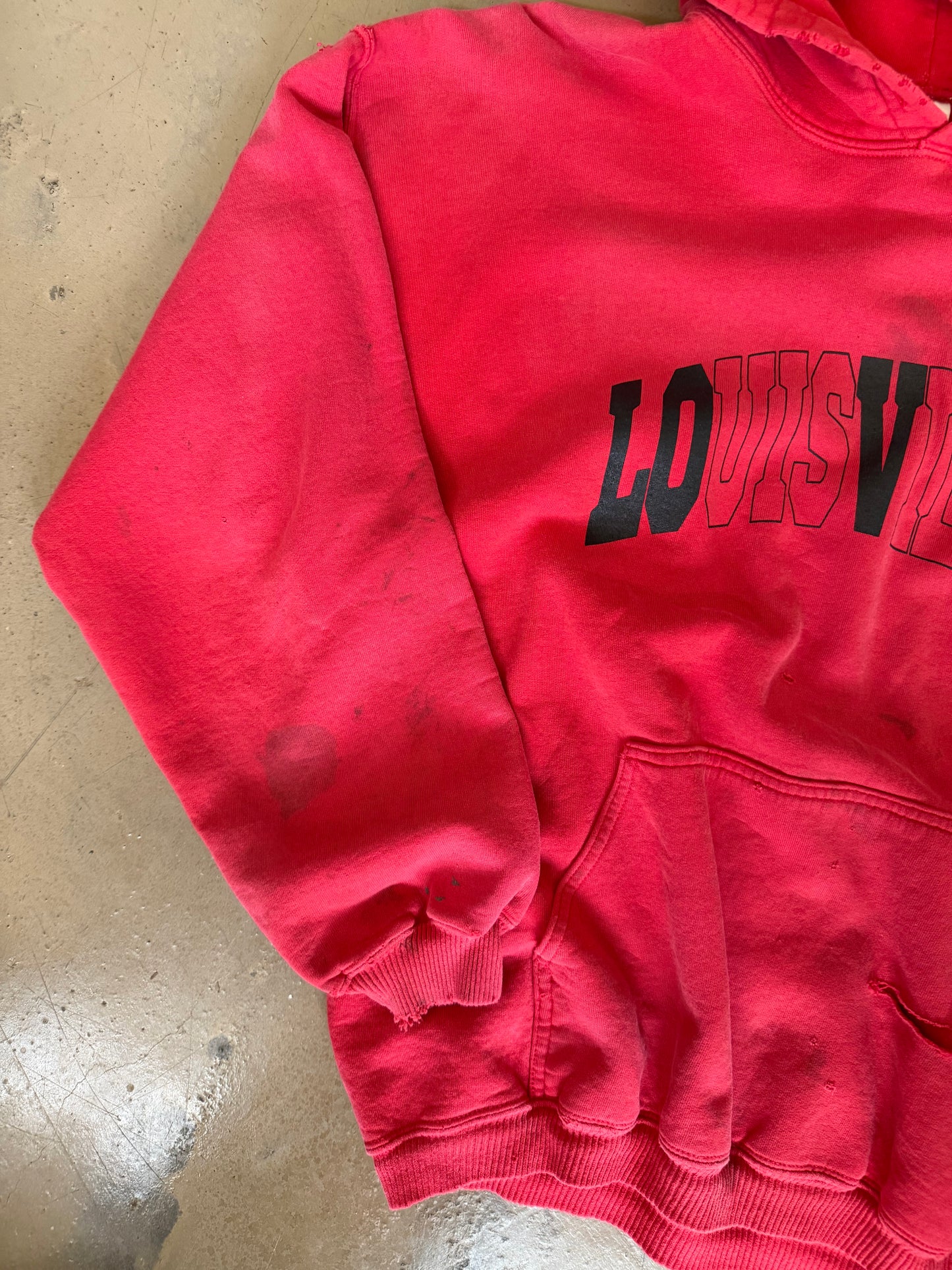 (L) OG Classic Worn Red Hoodie