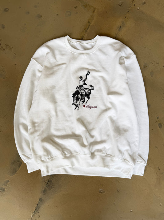 (L/XL) White Bluegrass Sweatshirt
