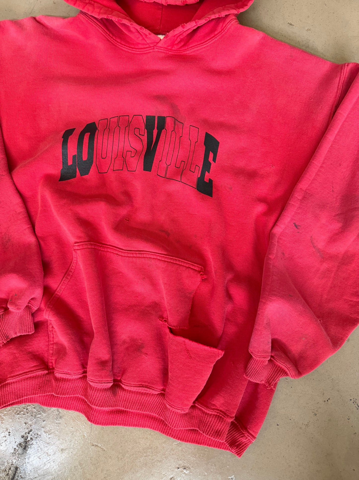 (L) OG Classic Worn Red Hoodie
