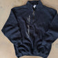 (L/XL) Black Script Quarter Zip Sweater