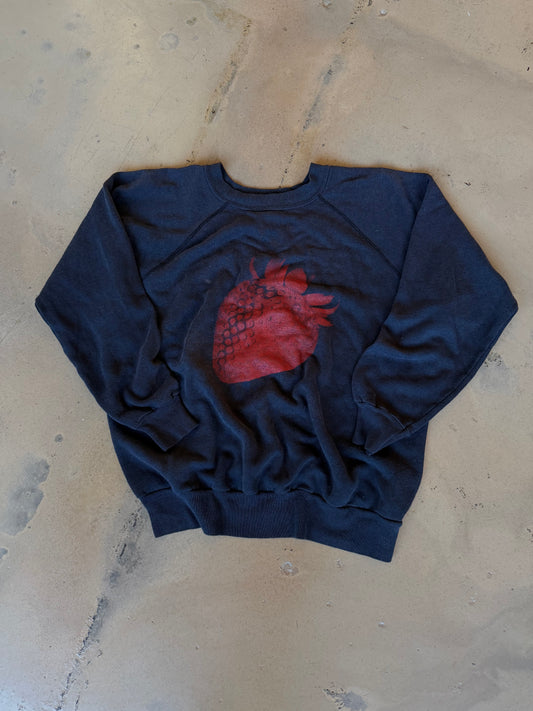 (M/L) Black Strawberry Sweatshirt