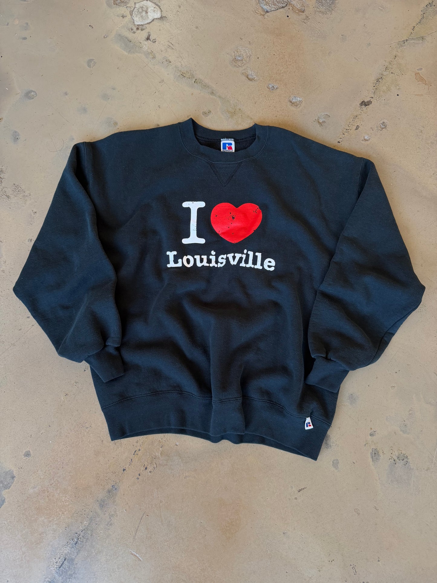 (XL) I Love Lou Black Sweatshirt
