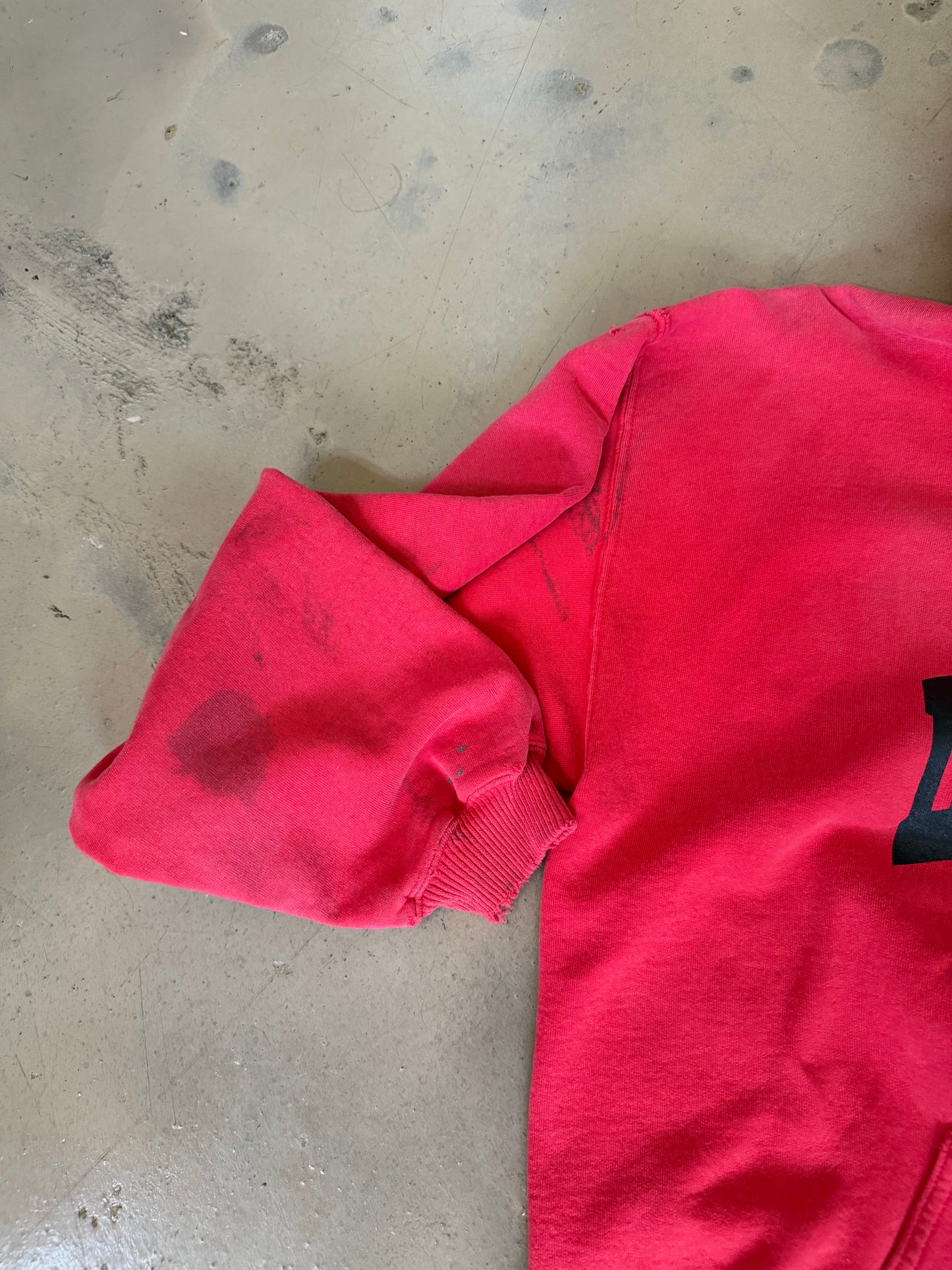 (L) OG Classic Worn Red Hoodie