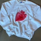(L) White Strawberry Sweatshirt