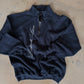(L/XL) Black Script Quarter Zip Sweater