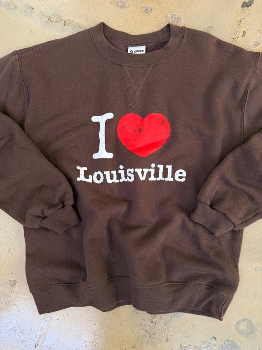 (S) I Love Lou Brown Sweatshirt