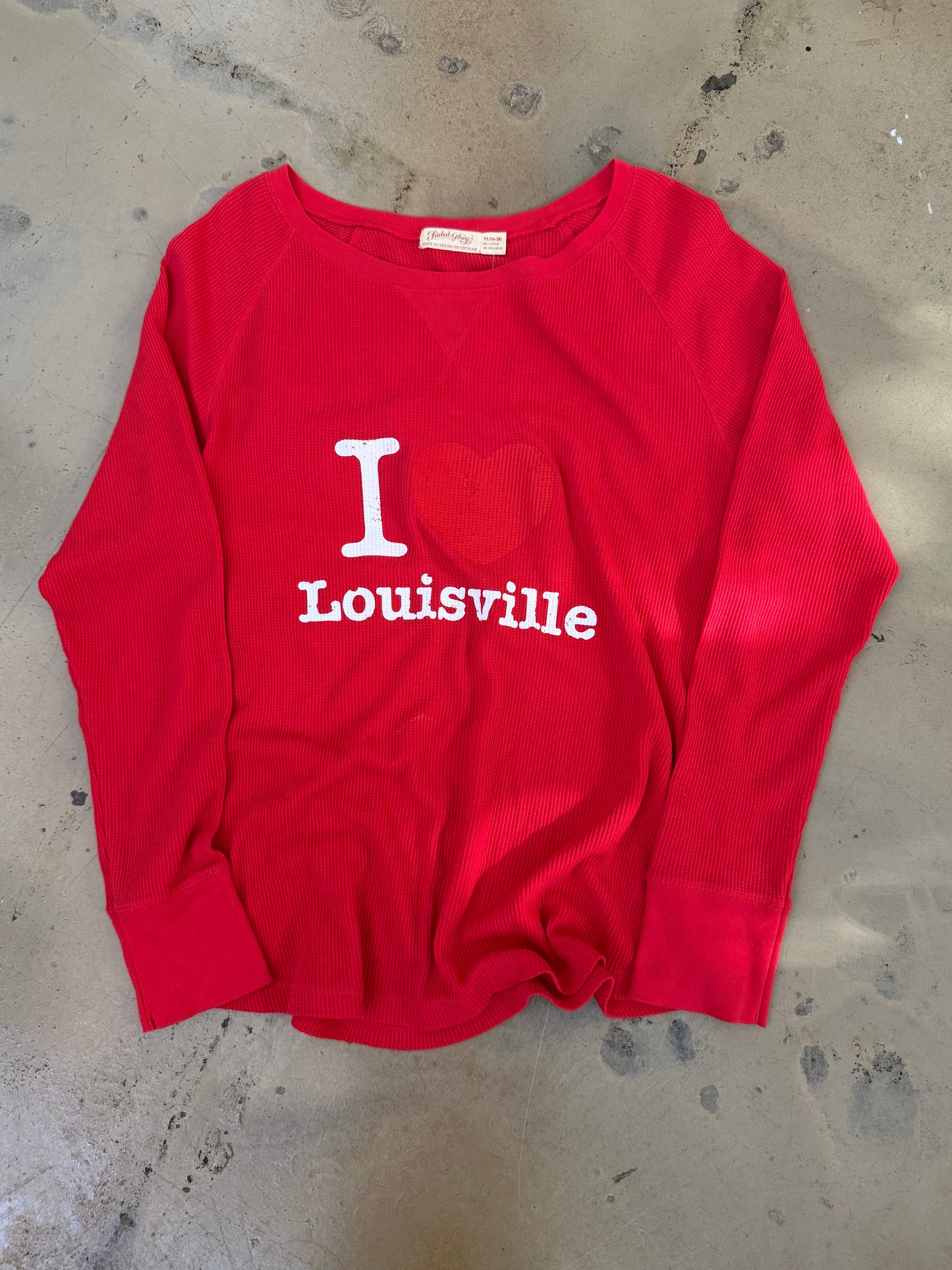 (Women’s L/XL) I Love Lou Thermal Sweatshirt