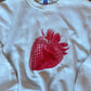 (L) White Strawberry Sweatshirt