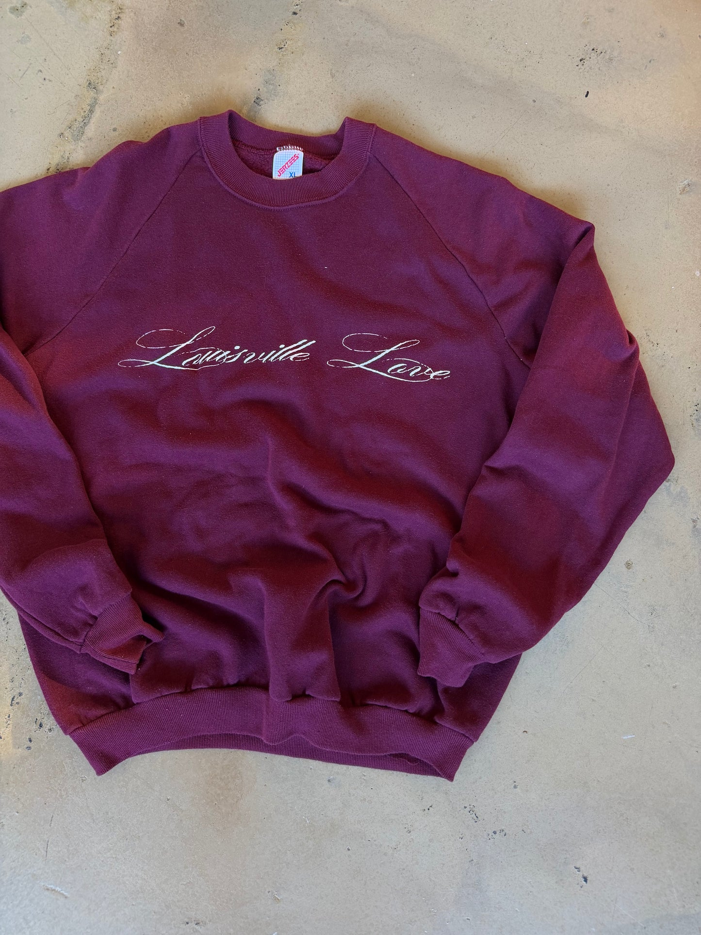 (L) Plum Script Sweatshirt
