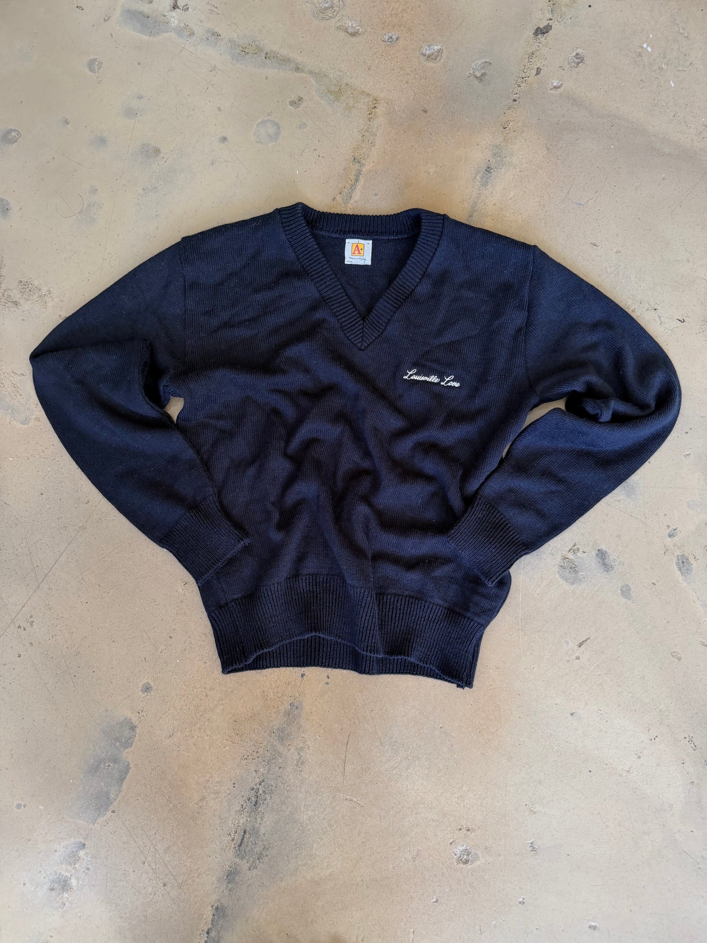 (S) Embroidered Black Sweater