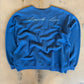(L/XL) Blue Script Sweatshirt
