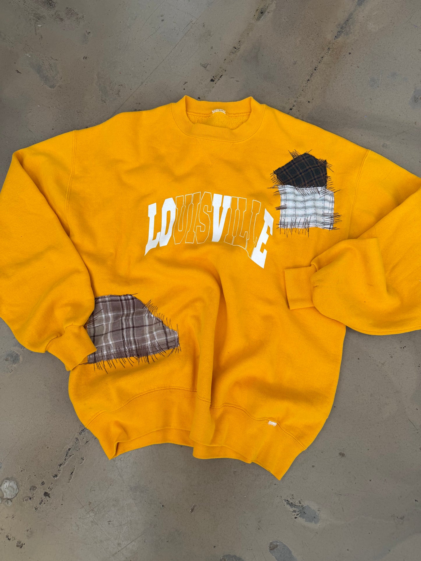 (L) OG Classic Patchwork Yellow Sweatshirt