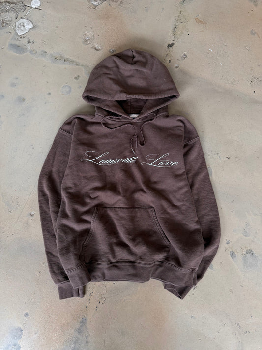 (S) Brown Script Hoodie