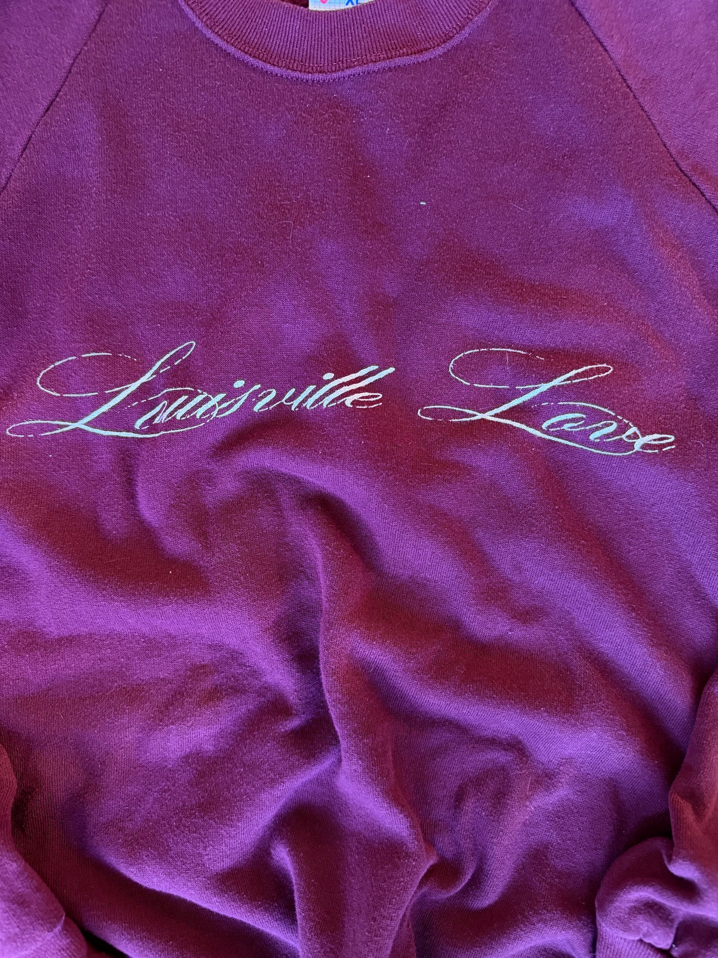 (L) Plum Script Sweatshirt