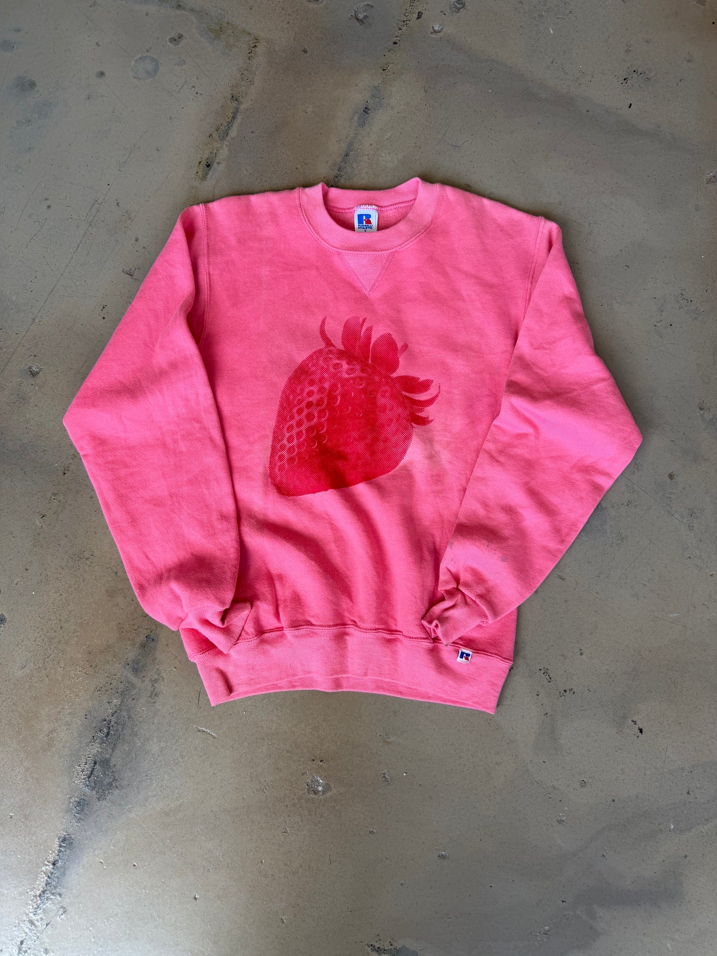 (S) Pink Strawberry Sweatshirt