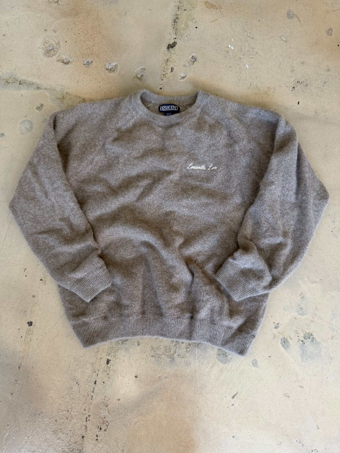 (S) Taupe Embroidered Sweater