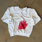 (M/L) Strawberry White Sweatshirt