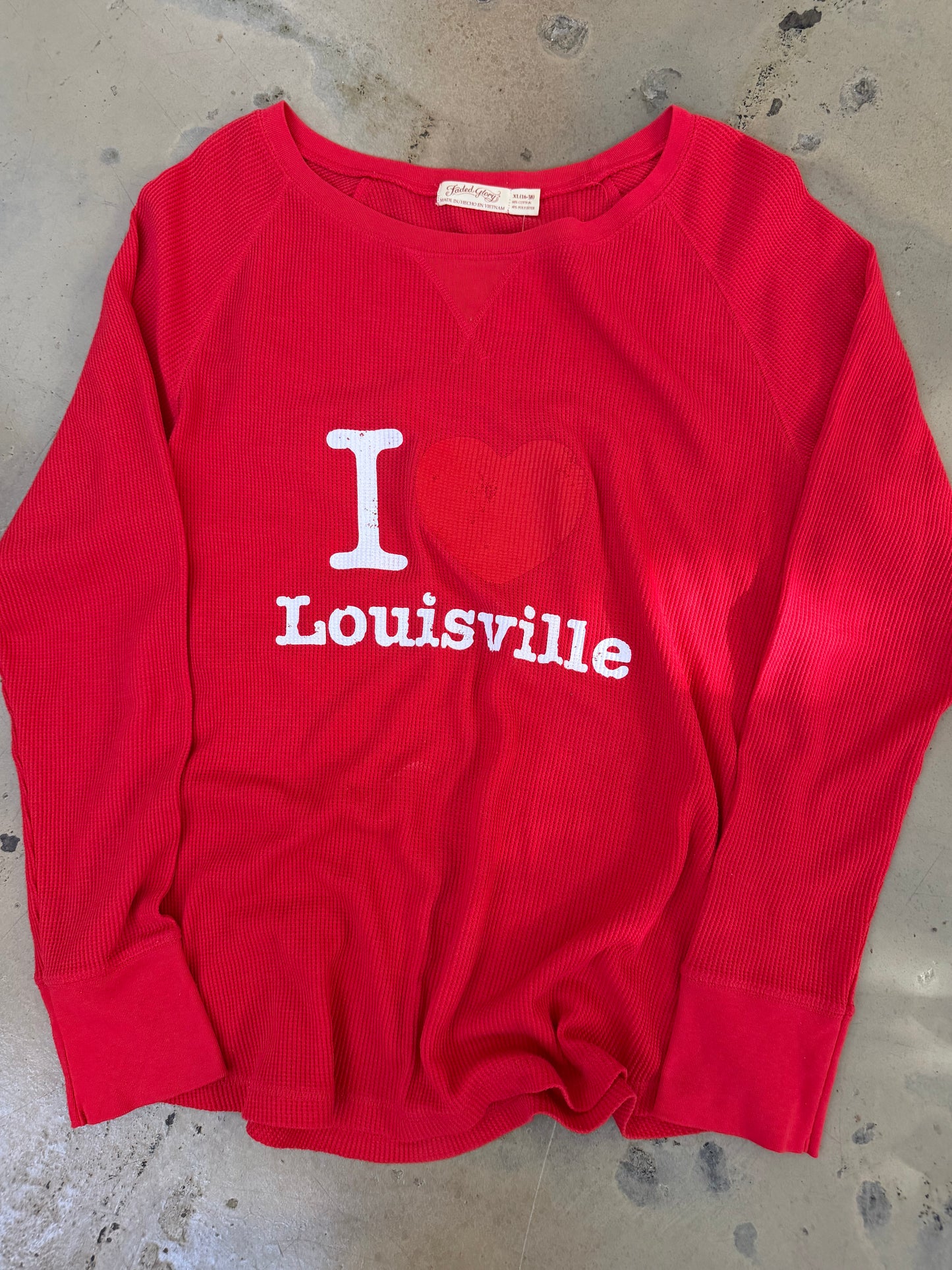 (Women’s L/XL) I Love Lou Thermal Sweatshirt