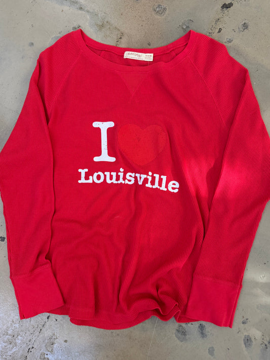 (Women’s L/XL) I Love Lou Thermal Sweatshirt