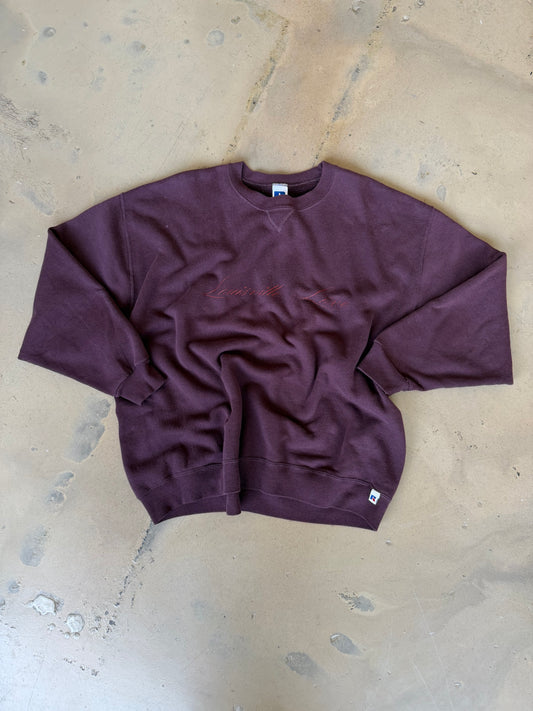 (XXL) Plum Script Sweatshirt
