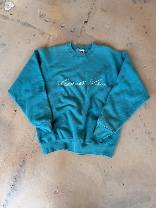 (M/L) Teal Script Sweatshirt