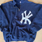 (L) Navy NYKY Quarter Zip Sweater