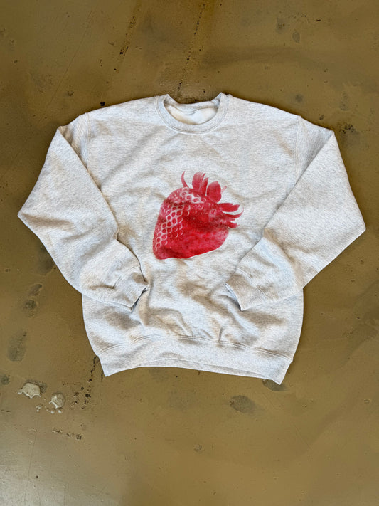 (L) Double Sided Strawberry & Scrip Sweatshirt