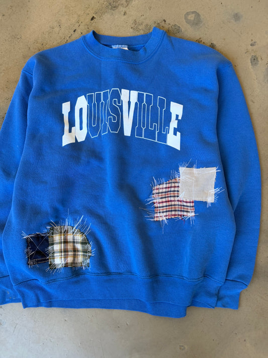 (S) OG Classic Blue Patchwork Sweatshirt