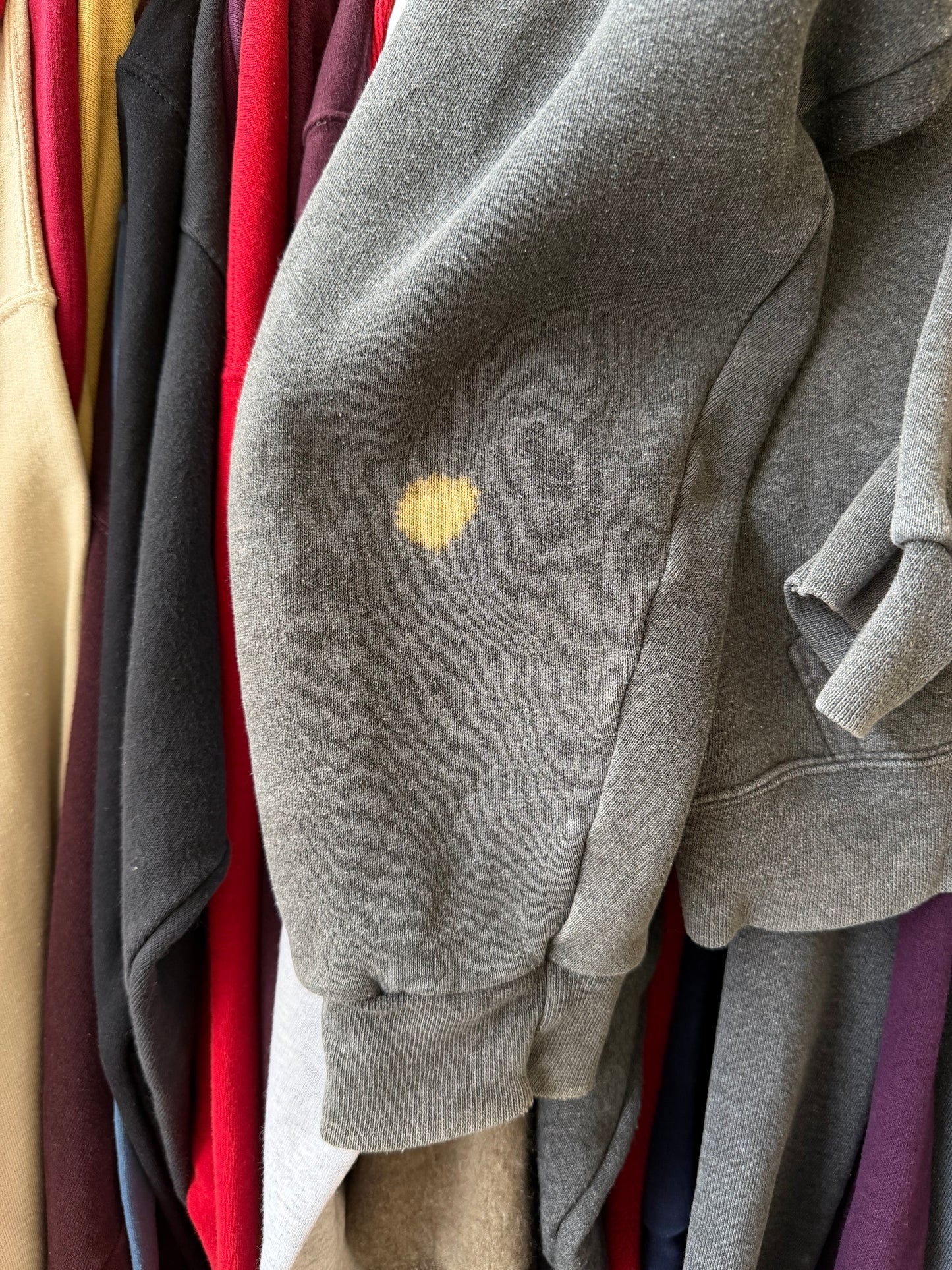 (L) Grey Script Hoodie